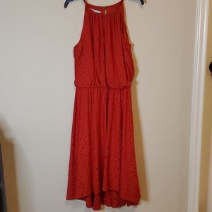 Maggie London Eyelet Halter Assymetrical Dress